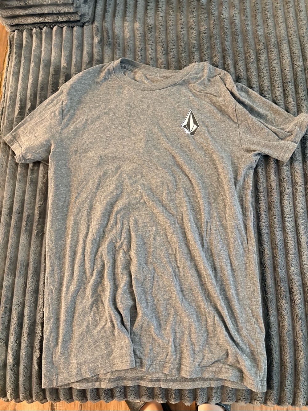 Volcom Gray Heather Short Sleeve Logo Tee